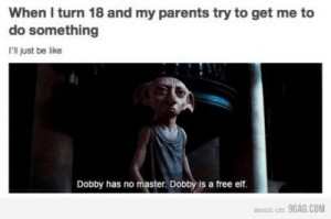 dobby, funny, harry potter, quote
