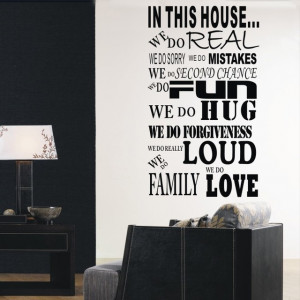 Family Wall Decals In This House We Do Real Quotes Love Rule modern ...
