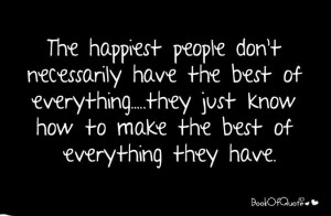 The happiest people...