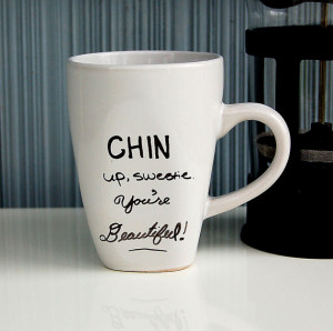 Quote Coffee Mug, Hand Painted Cup, Heart Love Art Custom Coffee Cup ...