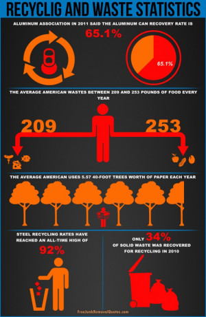 Recycling and Waste Infographic courtesty of Free Junk Removal Quotes ...