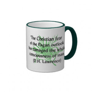 DH Lawrence Pagan Quote Ringer Mug
