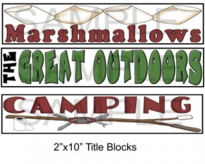 Camping 1-Titles- Scrapbook Cutouts