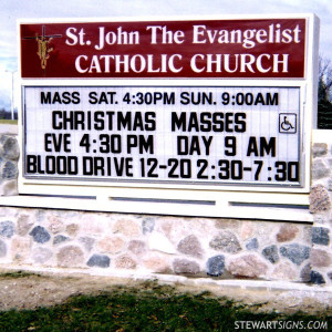 ... Sign for Saint John The Evangelist Catholic Church - Photo #1500