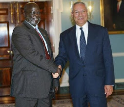 Dr.John Garang and Collin Powel