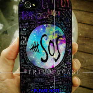 5SOS Quotes Galaxy Nebula iPhone Case 4 / 4S / 5 Case Samsung Galaxy ...