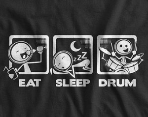 Funny Drums T-shirt Drummer Drumming Eat Sleep Drum T-shirt V4 Gifts ...