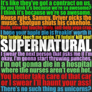 Supernatural Quotes Long Sleeve T-Shirt by QuotableTV