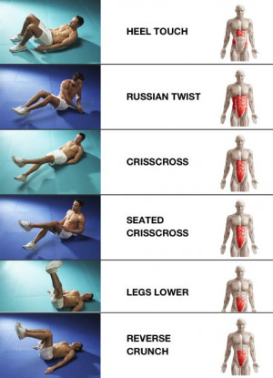 Here’s a great set of Ab Workout exercises.