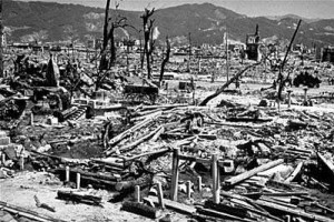the aftermath of the nuclear bomb on Hiroshima