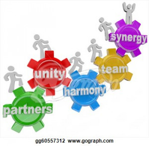... success of many individuals working together in teamwork. Clip Art