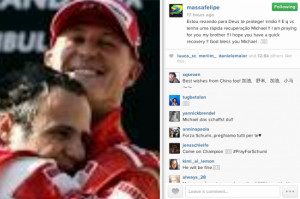 Formula 1 Drivers Show Support for Michael Schumacher on Twitter