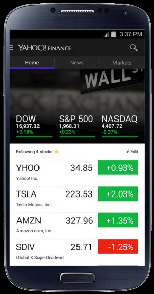 ... Yahoo Finance App With Real-Time Quotes And Interactive Graphs