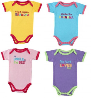 Luvable Friends™ Baby Sayings Bodysuits 3-Pack Relatives Girl 3-6 ...