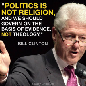 Bill Clinton on government an religion.