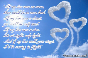 Romantic love poem to show your love.