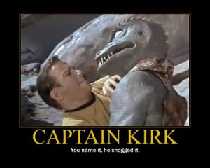 ABOVE: CAPTAIN KIRK: You name it, he snogged it!