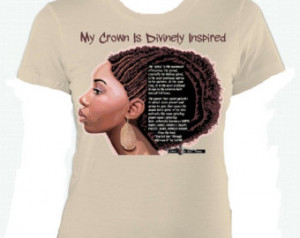 Natural Hair Pride T Shirt: African American Divine Spirals with Quote ...