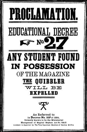 Image - Proclamation -27 Poster.JPG - Harry Potter Wiki