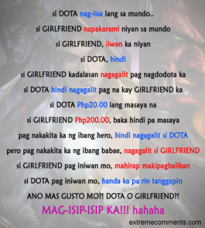Why is DOTA more important to a Filipino teenager than his GF?