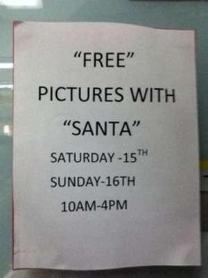 You will have to pay to see a fake Santa.