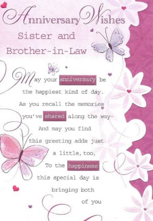 wedding anniversary wishes for sister and brother in law quotes