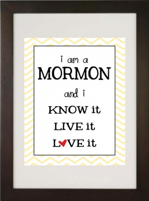 Mormon Quotes I am a mormon lds quote -