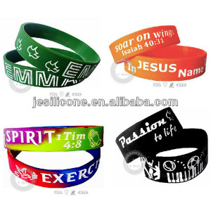 Basketball silicone superman bracelet with sayings Christian wristband