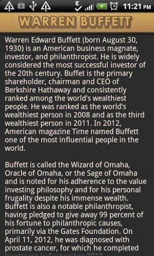 warren buffett quotes says app is a complete collection of all quotes ...