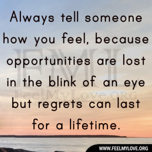 Quotes For Love Lost Regret ~ Regret Quotes | Feel My Love