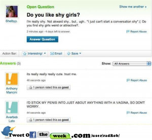 Do you like shy girls?