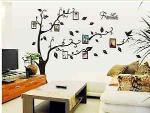 ... about Black Family Tree Bird Photo Frame Room Wall Quotes Stickers UK