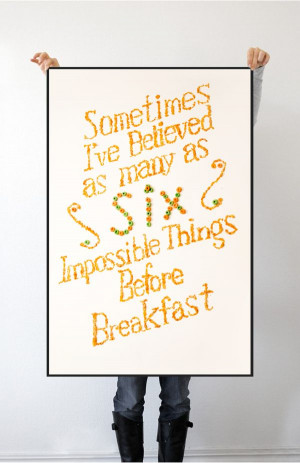 Edible Typographic Quote Poster from Through the Looking Glass {Lewis ...