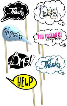 Free Printable DIY Photo Props - Free Party Printables