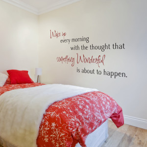 Wake up every morning with the thought that... - Quote Wall Decals
