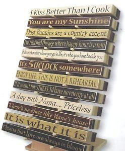Details about PRIMITIVE COUNTRY WOOD SIGNS W/SAYINGS -COUNTRY DECOR