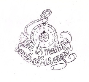 Dumbledore Quote tattoo sketch - time is making fools of us again