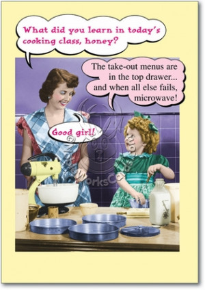 Microwave Funny Funny Retro Mother's Day Greeting Card