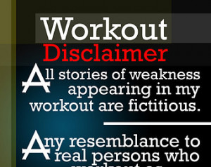 Hard Work Quote, Workout Disclaimer , Quote Art Print, Gym Quotes ...