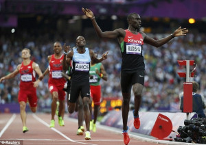 David Rudisha wins the 800 metres in world record time (DailyMail)