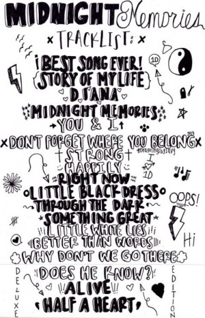 One Direction Song Lyrics Tumblr Midnight Memories One direction .