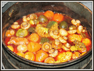 Potjie Kos South African traditional food at a Braai