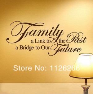 Family-A-Bridge-To-Our-Future-Vinyl-Wall-Stickers-Art-Home-Room-Decor ...