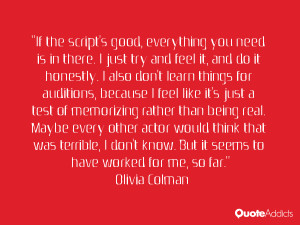 Olivia Colman Quotes