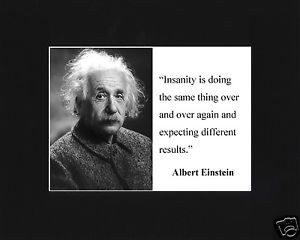 Albert-Einstein-insanity-Famous-Quote-Black-Matted-Photo-Picture