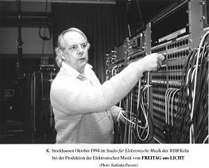 ... Stockhausen in the Electronic Music Studio of the WDR , October 1994