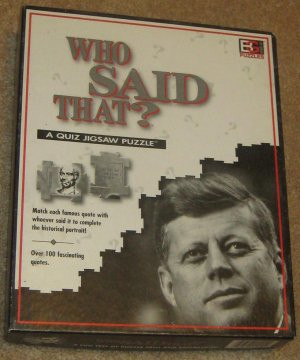 SOLD Who Said That 250 Piece Jigsaw Puzzle - Quiz - Famous Quotes ...
