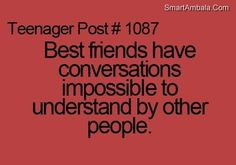 Best friends have conversations impossible to understand by other ...