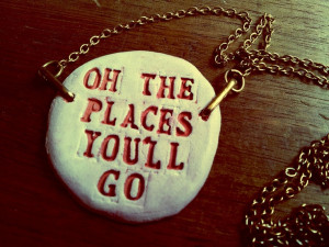 Dr Seuss Quote Pendant Necklace, Typography, Unique hand crafted ...