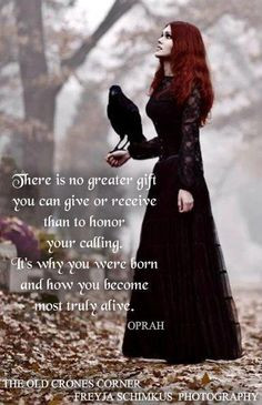 This is here because - pagan/goth chick and Oprah quote... just a ...